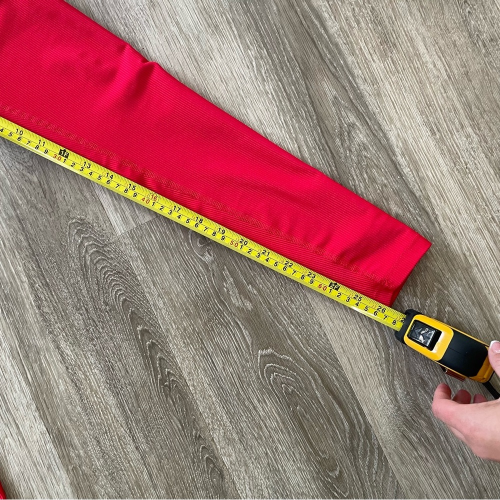 Beach Riot Rocky Rib High Rise Legging Red Yoga Active Compression Pants - Picture 8 of 11